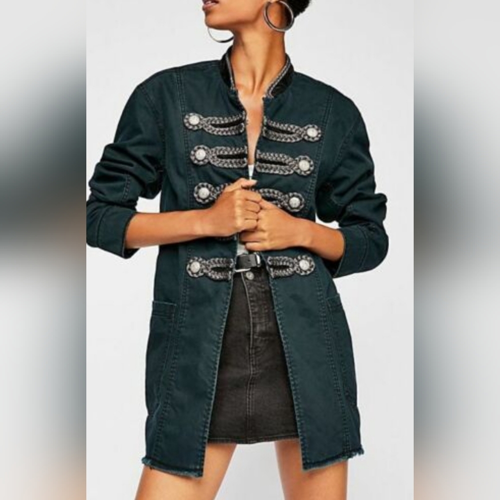 Free People Passenger Military Jacket Chore Coat